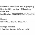 Topteng Car Pair Rear Bumper Reflector Lights Light Lamp Fits For Bmw X5 E70 Lci 2011 2012 2013 63147240997 63147240998