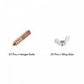 Uxcell M6 Wing Nuts Butterfly Nut Silver Tone 20pcs And M6x30mm Hanger Bolt Double Headed Screw