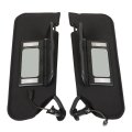 1 Pair Sun Shades Visor Vanity Mirror Black Replacement For 2005-2013 C6 Corvette Coupe 2-door 23142243 23142245