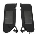 1 Pair Sun Shades Visor Vanity Mirror Black Replacement For 2005-2013 C6 Corvette Coupe 2-door 23142243 23142245