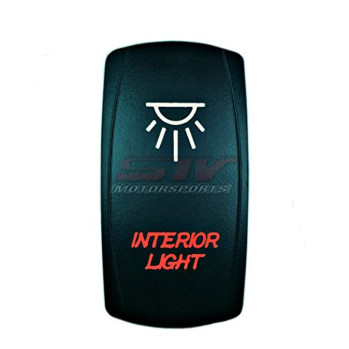 Stv Motorsports Laser Red Rocker Switch Interior Lights 20a 12v On Off Led Light