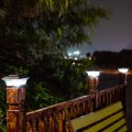 Huyieno Solar Post Cap Lights Outdoor Leding Deck Fence Light Two Light Modes Warm White Bright Suitable For 4x4 Wooden Posts 