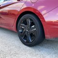 Slickmod Chrome Delete Blackout Vinyl Overlay For 2021-2023 Hyundai Elantra 17 Wheel Rim Gloss Black 