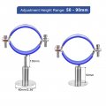 Uxcell Stainless Steel Pipe Supports Wall Mount Ceiling Bracket Adjustable Clamp Strap Fit For Dia 80-89mm Tube
