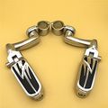 Chrome Adjustable Highway Foot Peg Mounting Kit For 1 5 In Engine Guard Frame Tube Goldwing Vtx1300 Shadow Valkyrie Triumph And 