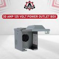 30 Amp 125 Volt Power Outlet Box Enclosed Lockable For Rv Campers Travel Trailer Motorhome Electric Car Generator 3r