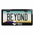 Ipick Image For Ford Mustang 50 Years Black Real Carbon Fiber Finish Abs Plastic License Plate Frame