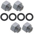 4x Water Line Adapter Pipe Fittings In 1 2 Female To 3 8 Male Reducer Compression Fitting For Kitchen Bathroom Faucet Supply