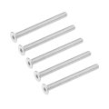 M8x90mm Flat Head Machine Screws Inner Hex Screw 304 Stainless Steel Fasteners Bolts 5pcs 