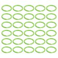 30pcs Split Keychain Rings 30mm Round Flat Key Holder Side Push Keyring For Keys Organization Car Lanyards Attachment Green