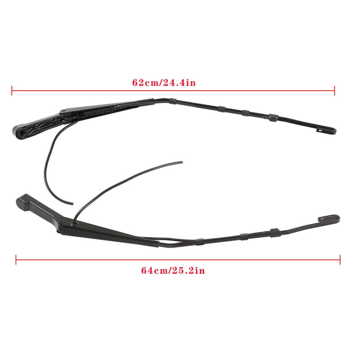 2pcs Windshield Wiper Arm Front Left And Right Black Replacement For 2004-2006 Sprinter 2500 3500 9018200044 9018200144