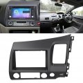 Double Din Installation Dash Kit Fydun Black Abs 2 Stereo Audio Fascia Panel Navigation Car Frame For Honda Civic 2006a 2011