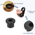 18pcs Rubber Grommets 8mm Drill Hole 5mm Id Top Hat Grommet Black Silicone Plug Gasket For Wiring Automotive