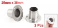 Uxcell 2 Pcs 25mm X 38mm Silver Tone Stainless Steel Pipe Tube Weld Neck Flange Inner Diameter