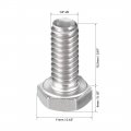 Uxcell 1 4-20x5 8 Hex Bolts 304 Stainless Steel Hexagon Screw Bolt 20pcs