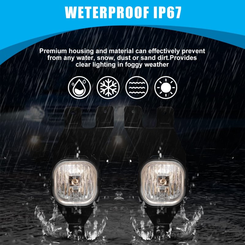 Cpw Fog Lights For 2001-2004 Ford F-250 F-350 F-450 F-550 Super Duty Excursion Driving Replacement Lamps Clear