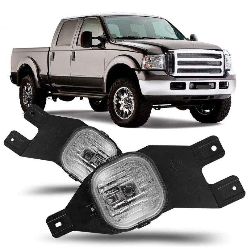 Cpw Fog Lights For 2001-2004 Ford F-250 F-350 F-450 F-550 Super Duty Excursion Driving Replacement Lamps Clear