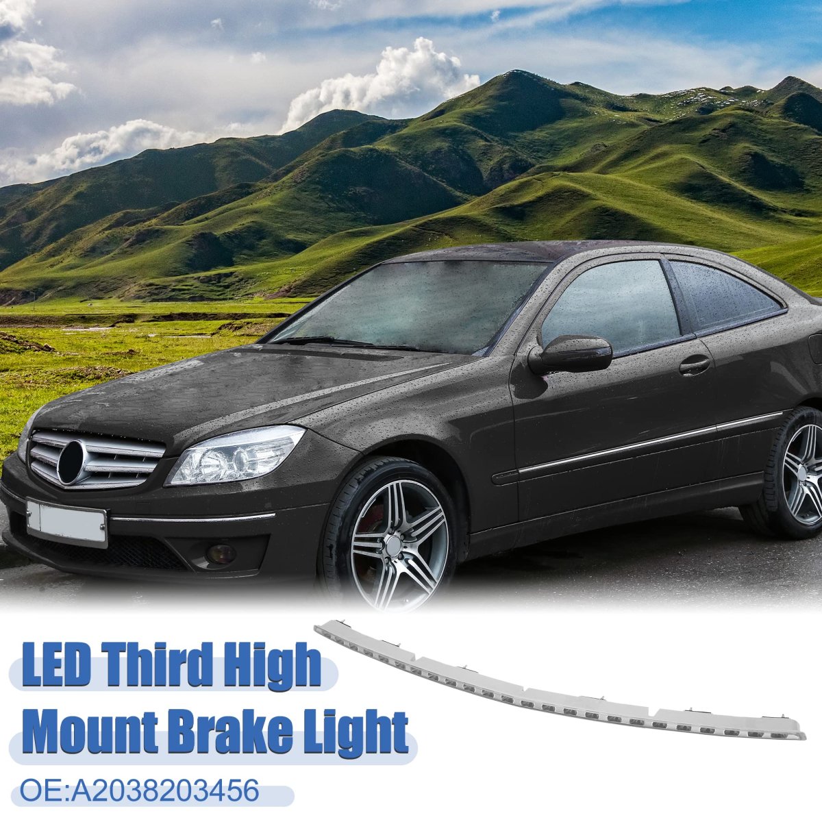 Led Third Rear Brake Stop Light For Mercedes Benz C Class Clc203 Sports Coupe 2001 To 2011 Red High Mount Assembly A2038203456