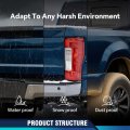 Red Tail Lights Assembly For Ford F250 F350 Super Duty 2017-2019 Fit Factory Incandescent Ligh W O Blind Spot Monitor Model