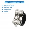 Uxcell 4pcs T-bolt Hose Clamp Working Range 26-28mm Rubber Cushioned Intake Intercooler Clamps Adjustable Tube For Tubes Pipes