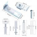 Uxcell Bifold Door Hardware Repair Kit 2 Pack Bi-fold Sliding Closet Replacement Include Top Bottom Bracket 3 8 Pivot 7 Guides