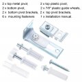 Uxcell Bifold Door Hardware Repair Kit 2 Pack Bi-fold Sliding Closet Replacement Include Top Bottom Bracket 3 8 Pivot 7 Guides
