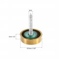 Uxcell Mirror Screws Decorative Cap Fasteners Cover Nails Electroplated Bright Golden 16mm 0 63 12pcs