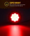 Partsam 10pcs 2 5 Inch Smoked Lens Red 13led Side Marker Clearance Lights With Pigtail And Grommets For Trailer Semi-trucks