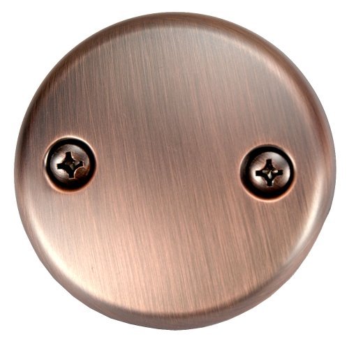 Two-hole Face Plate For Waste Overflow Antique Copper Finish Plumb Usa