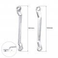 Uxcell 8mm X 10mm And 12mm 14mm Metric 12 Point Offset Double Box End Wrench Set Chrome Plated Cr-v