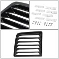Pair Glossy Black Rear Window Scoop Louvers Sun Shade Compatible With Chevy Express Gmc Savana 1500 2500 3500 97-17