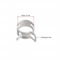 Uxcell Spring Band Type Clamp 19mm Inner Dia Fit 19 5-20 2mm Od Hose Fuel Line Silicone Tube Clips Silver Manganese Steel 20pcs