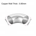 Uxcell Stainless Steel 304 Pipe Fitting Long Radius 90 Degree Elbow Butt-weld 1-1 2-inch Od 0 85mm Thick Size 4pcs