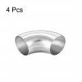 Uxcell Stainless Steel 304 Pipe Fitting Long Radius 90 Degree Elbow Butt-weld 1-1 2-inch Od 0 85mm Thick Size 4pcs