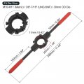 Uxcell Die Stock Handle Wrench For Metric M10-m11 Metric 3 8 -7 16 Unc Unf 30mm Od Rounds X 11mm Threading Die Holder With