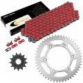 Caltric Red Drive Chain And Sprocket Kit Compatible With Yamaha Wr250f 2007-2010 2015-2018