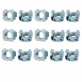 Uxcell 15pcs M10 Carbon Steel Captive Cage Nut Silver Tone For Server Shelf Cabinet