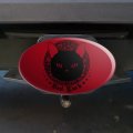 Bad Luck Black Cat With Skull Bones Oval Tow Trailer Hitch Cover Plug Insert