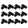 12pcs Plastic Glass Connector T Shaped To Clamp For 12mm Thick Fixing Bracket Rimless Clip Holder Aquarium Fish Tank Display 