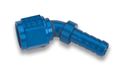 704610erl Auto Crimp Hose End 45 Degrees Size Female To 10 Blue Machined Finish 