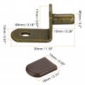 Uxcell Shelf Support Pegs 40pcs 5mm 1 5 L-shaped Bracket Pin With Rubber Sleeve For Furniture Shelves Supplies Bronze Tone