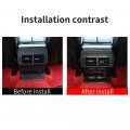 Yiwang Carbon Fiber Style Abs Interior Rear Row Air Conditioning Vent Frame Cover Trim For Land Rover Range Velar 2017 2018