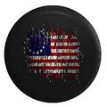 Vintage Distressed 13 Star American Flag Betsy Ross Spare Tire Cover Black 32 In 