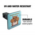 Hamster Them Cheeks Eating Sunflower Seed Tow Trailer Hitch Cover Plug Insert