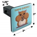 Hamster Them Cheeks Eating Sunflower Seed Tow Trailer Hitch Cover Plug Insert