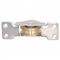 Bettomshin 34mm Dia Copper Electroplating Single Wheel Sliding Door Window Pulley Stainless Steel Shell Two Tone 1pcs