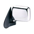 Driver Side Door Mirror For Isuzu Pickup 1994 1995 Manual Glass Non Heated Foldaway Black Chrome Housing Flat Fits Iz1320104 