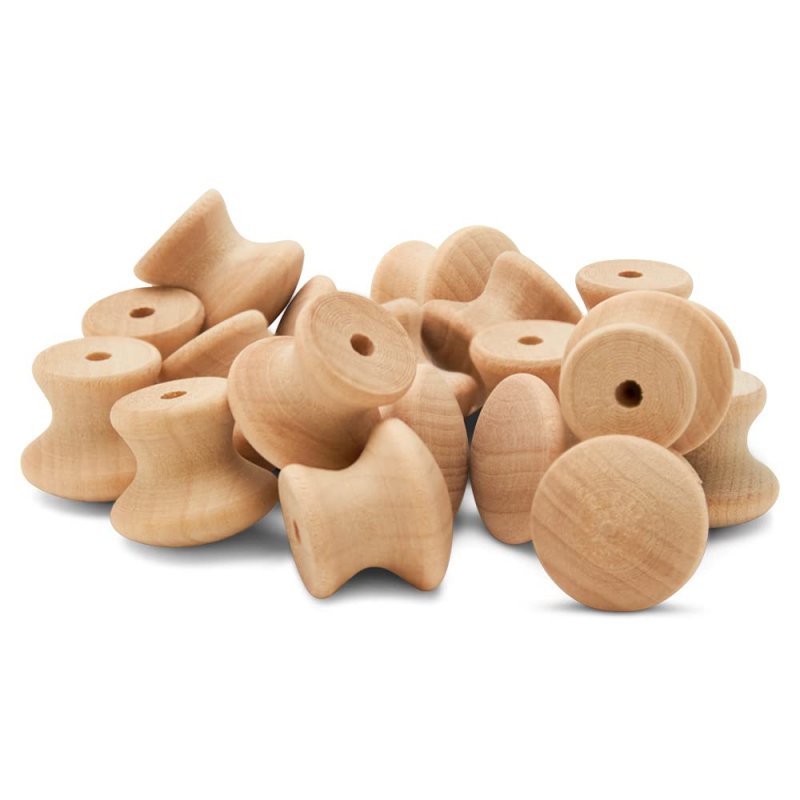 Woodpeckers End Grain Wood Knobs 3 4-inch Pack Of 25 Unfinished Small Wooden For Cabinets Dressers Drawer Pull Furniture