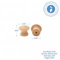 Woodpeckers End Grain Wood Knobs 3 4-inch Pack Of 25 Unfinished Small Wooden For Cabinets Dressers Drawer Pull Furniture