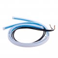 Jxofroad 11 8in 30cm Led Exterior Car Headlight Strip Flexible Drl Turn Signal Indicator Light Bar Ice Blue Amber Sequentially 